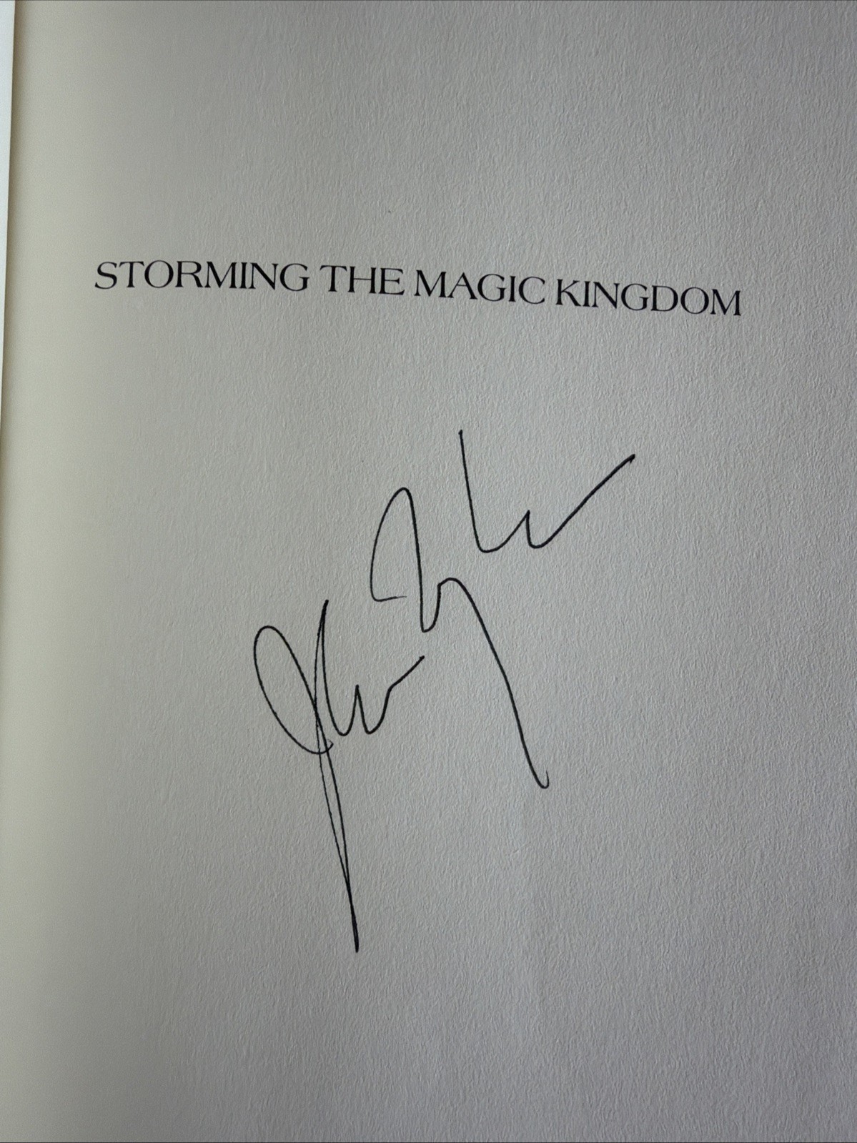 SIGNED – Storming The Magic Kingdom by John Taylor 1987 1st Edition Hardcover DJ