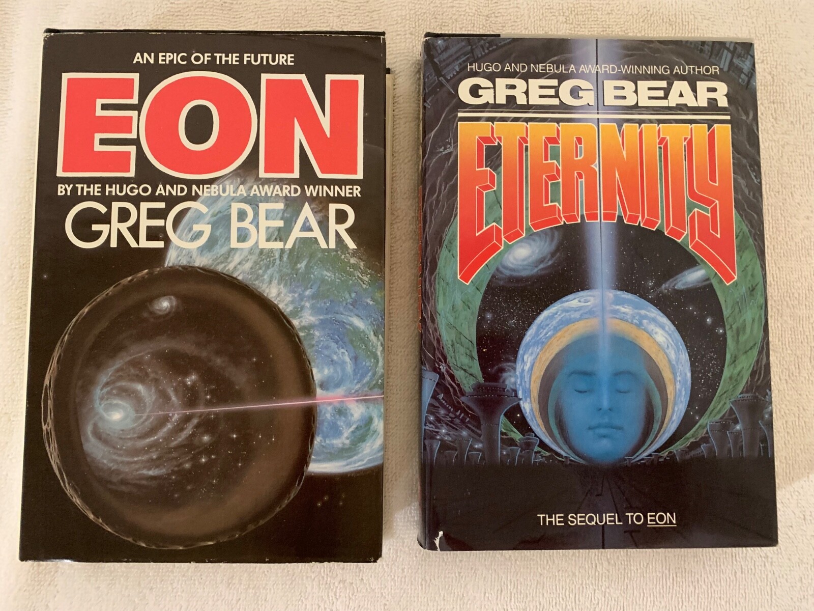 Greg Bear Lot of 2 Eon & Eternity (The Way #1 #2) HCDJ BCE VG