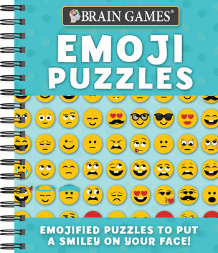 Brain Games – Emoji Puzzles – Spiral-bound – GOOD