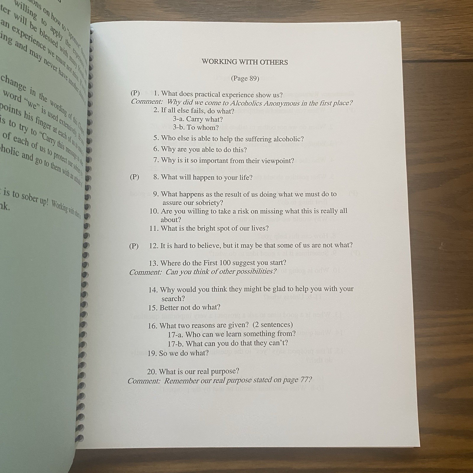 The Primary Purpose Group Big Book Study 2000 Spiral AA Recovery Study Guide