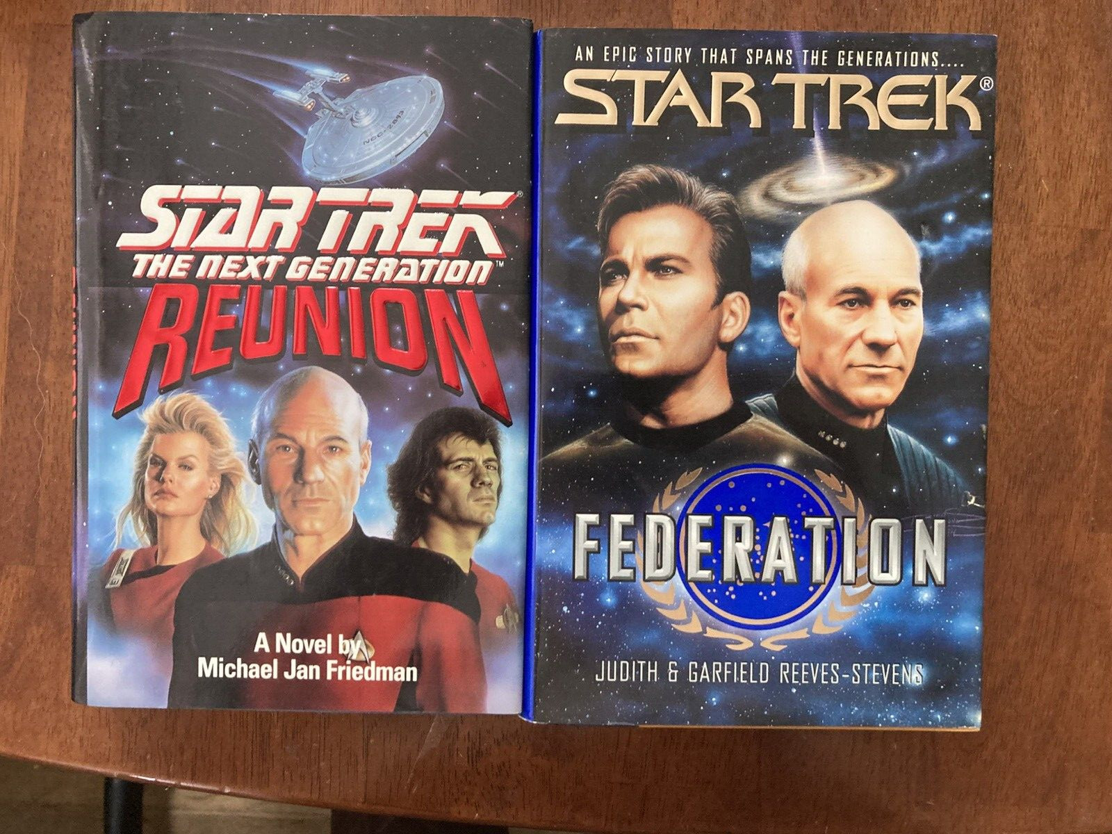 Lot of 2 Star Trek Books Hard Back, DJ, Good Condition-Free Shipping