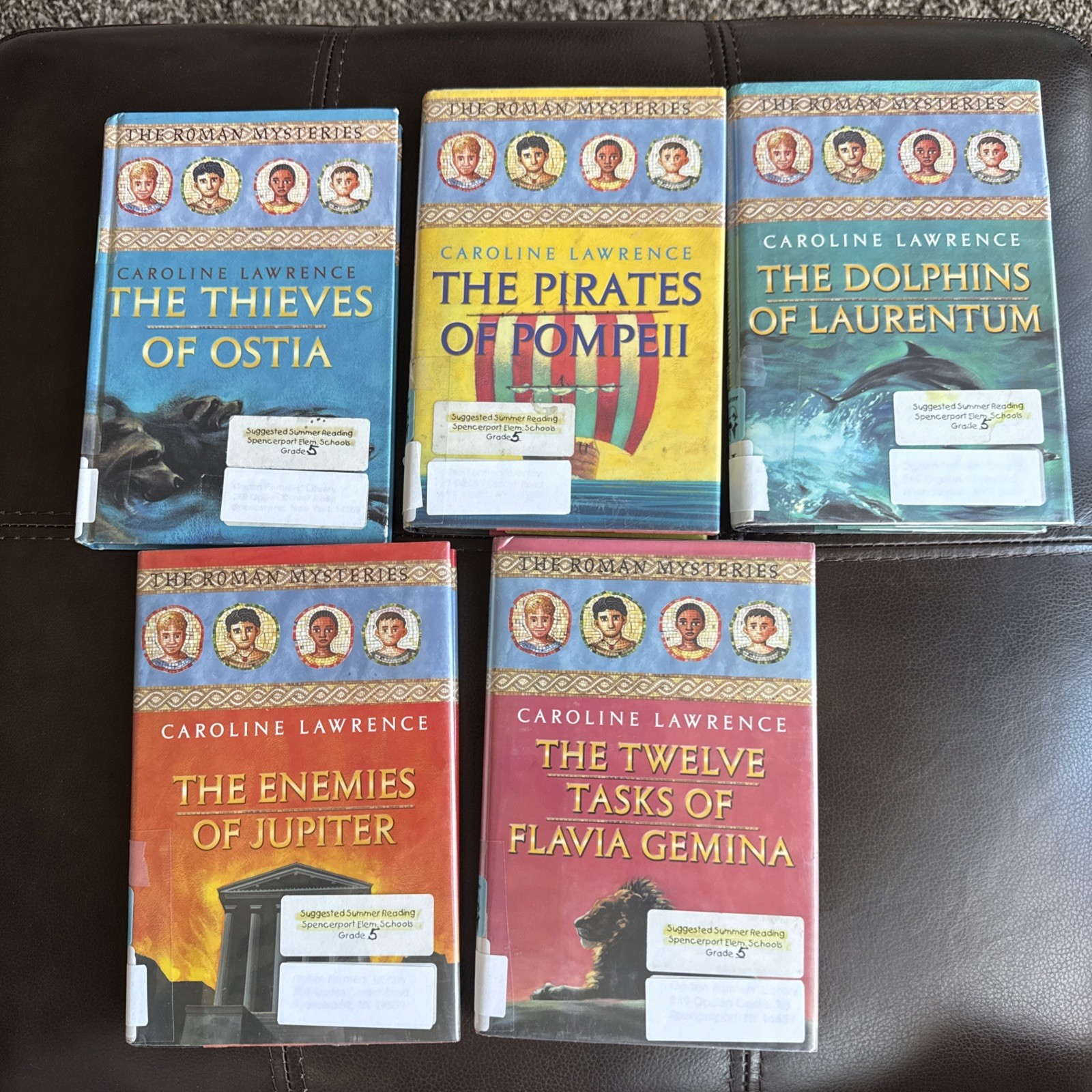 The Roman mysteries 5 Book Lot Caroline Lawrence Books And 1,3,5,6,7 Hardcover
