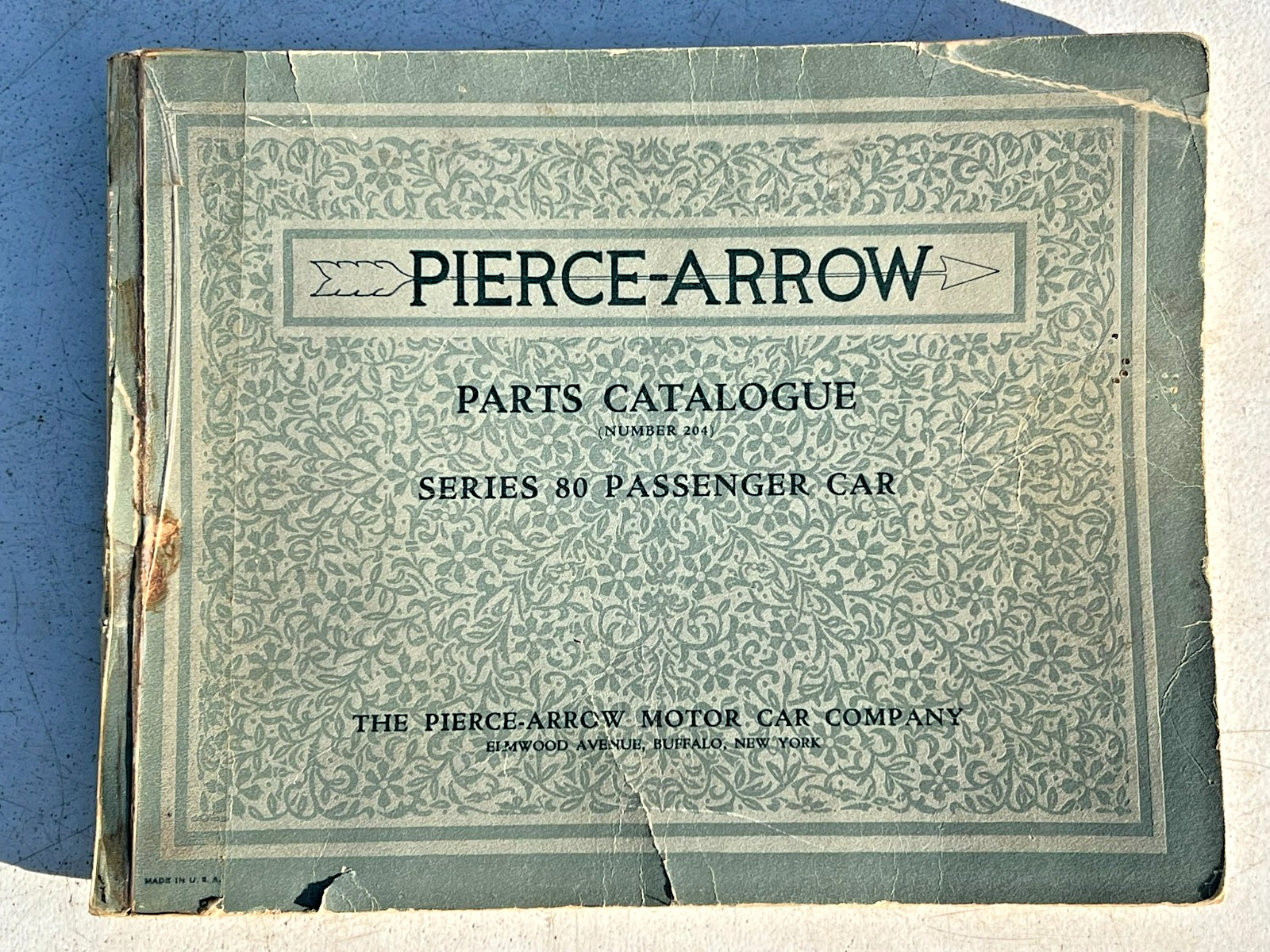PIERCE ARROW SERIES 80 PARTS CATALOGUE 204 SHOP DEALER MANUAL AUTO REPAIR 166pg