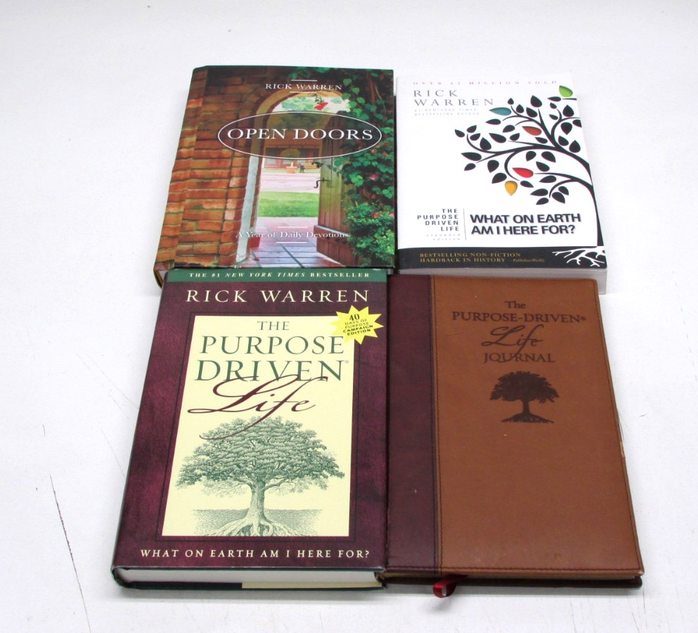 Rick Warren Book Lot – The Purpose Driven Life + Journal/ Open Doors Devotions
