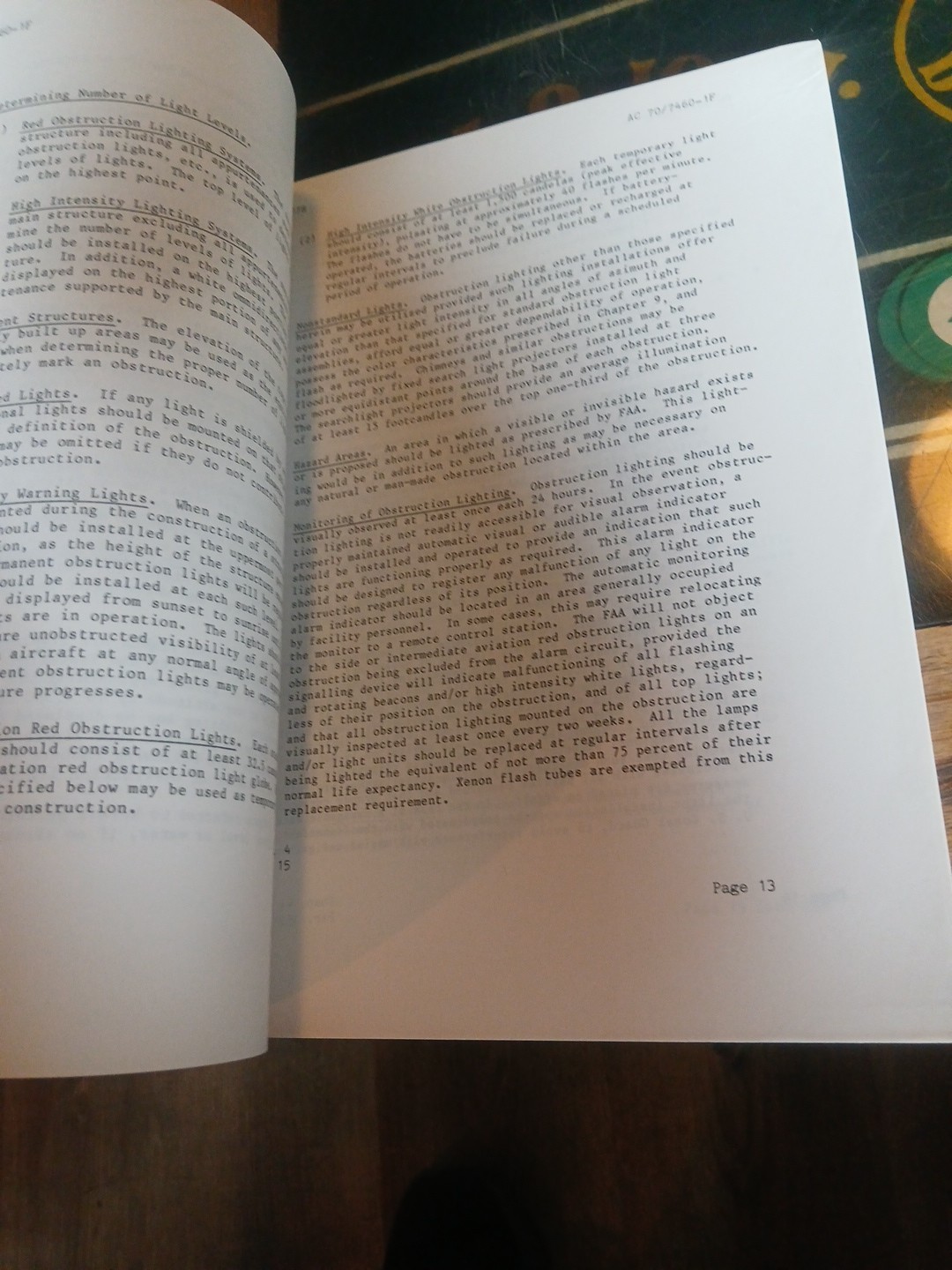 Advisory Circular Obstruction Marking And Lighting 1978 Booklet (R)