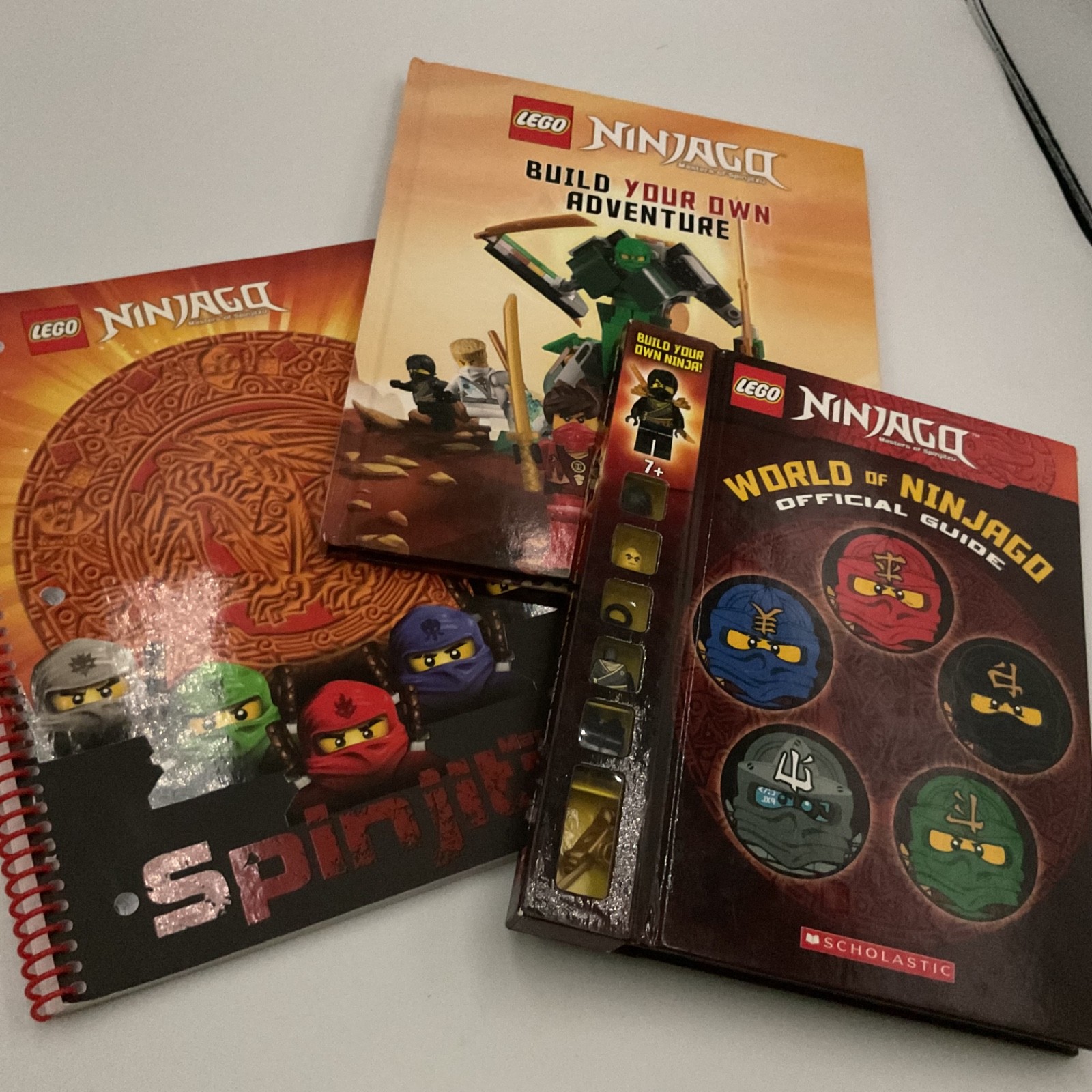 Lego Ninjago Book Lot x3 Official Guide Build Your Own Adventure Cole Minifigure