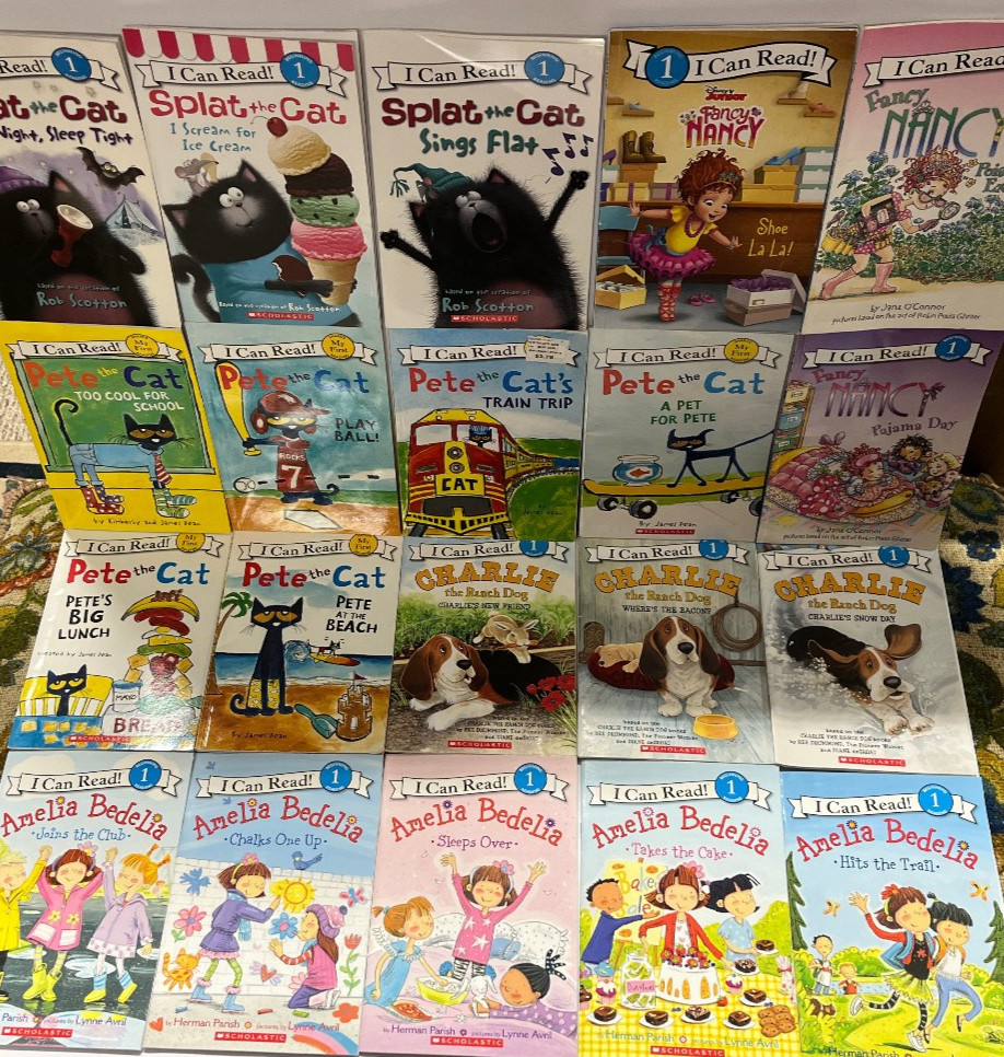Level 1 Lot of 20 “I Can Read Books ” – Pete Cat Amelia Charlie Fancy Nancy