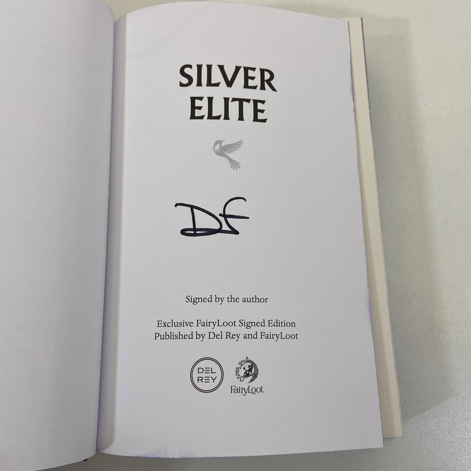 Silver Elite FairyLoot Exclusive Edition Signed by Dani Francis 2025 HCDJ Novel