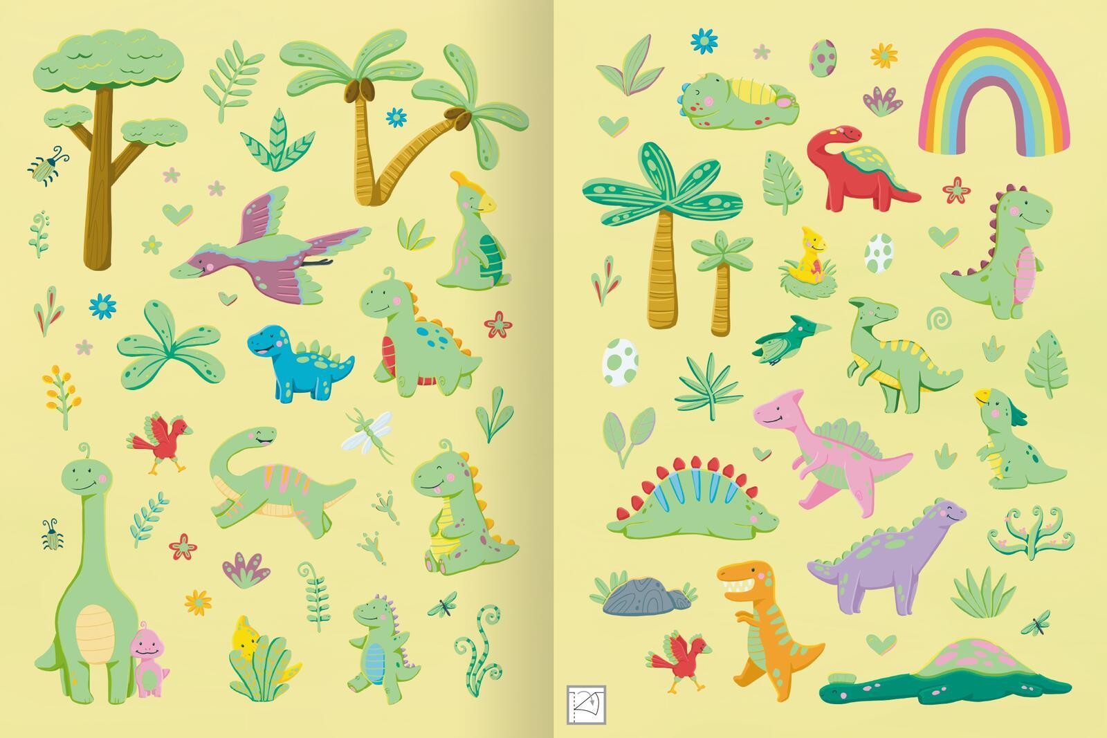 Erstes Stickern Metallic – Dinosaurier Sarah Dietz