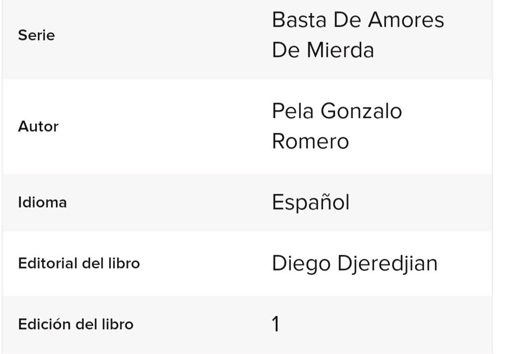 PACK “BASTA DE AMORES DE MIERDA”, 7 LIBROS PAPEL Gonzalo Romero Español