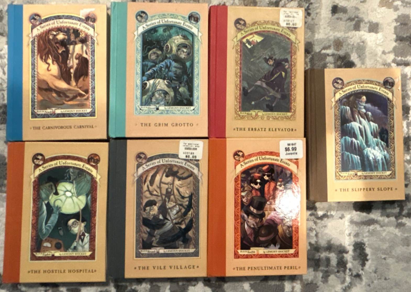 A Series of Unfortunate Events by Lemony Snicket, Illustrated Hardcover, Brett …
