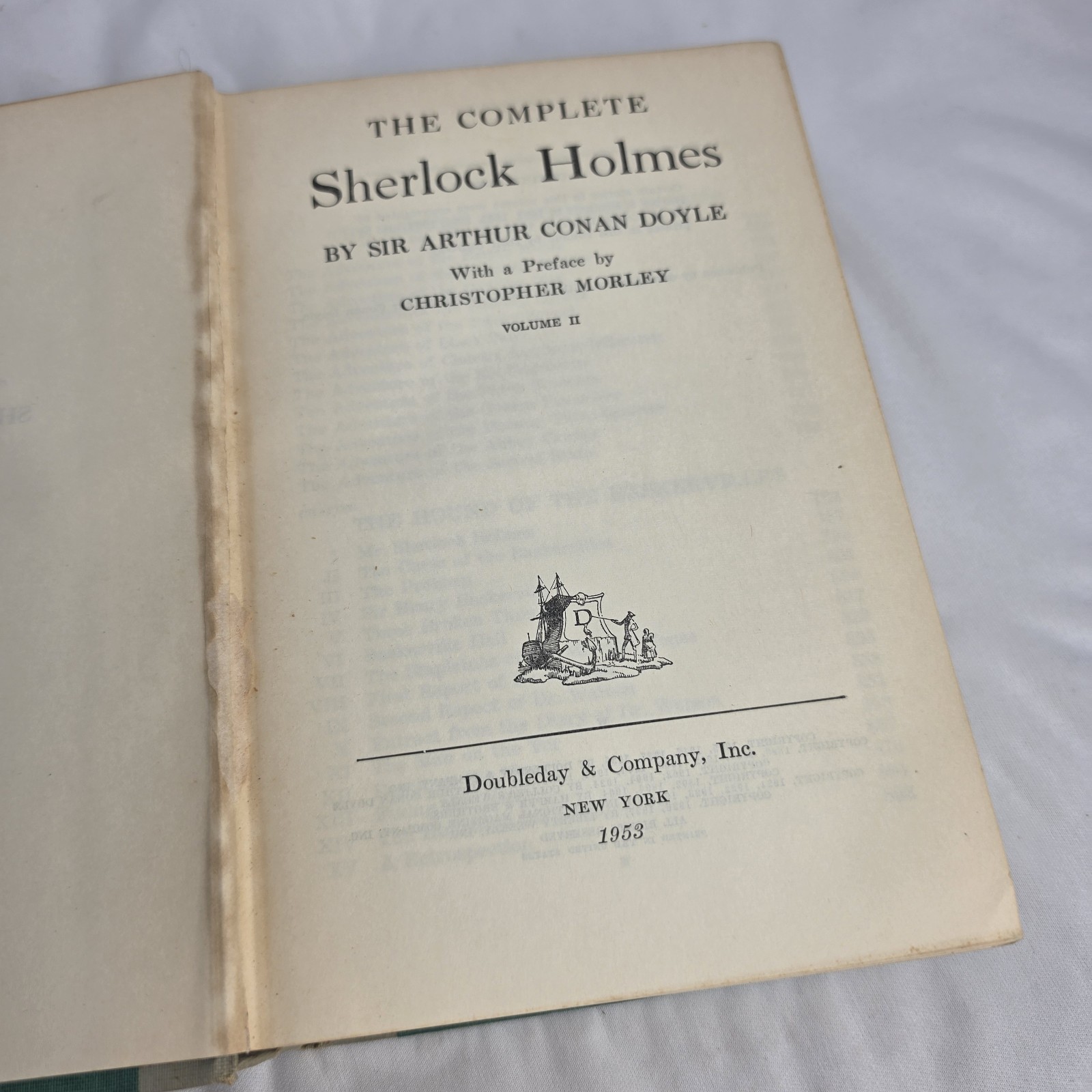 1953 The Complete Sherlock Holmes by Sir Arthur Conan Doyle Vol 1 & 2 HC Set