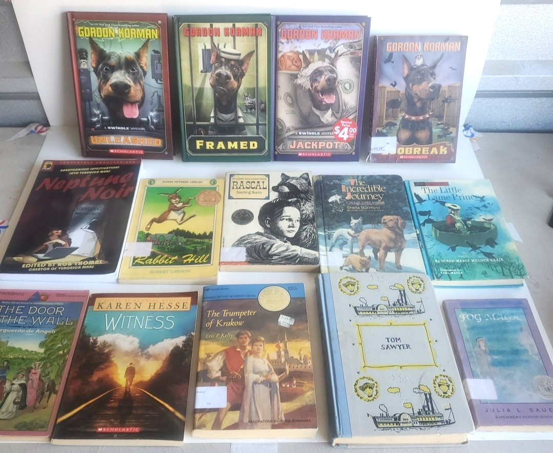 Lot of 14 Books 4 are GORDON KORMAN’s Children Books Series Reading level 6-7