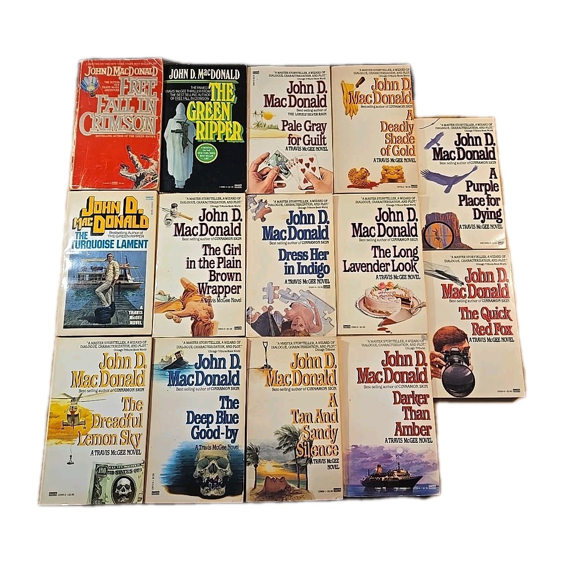 John D. MacDonald lot 14 vintage paperback books Travis McGee Series 1st ed