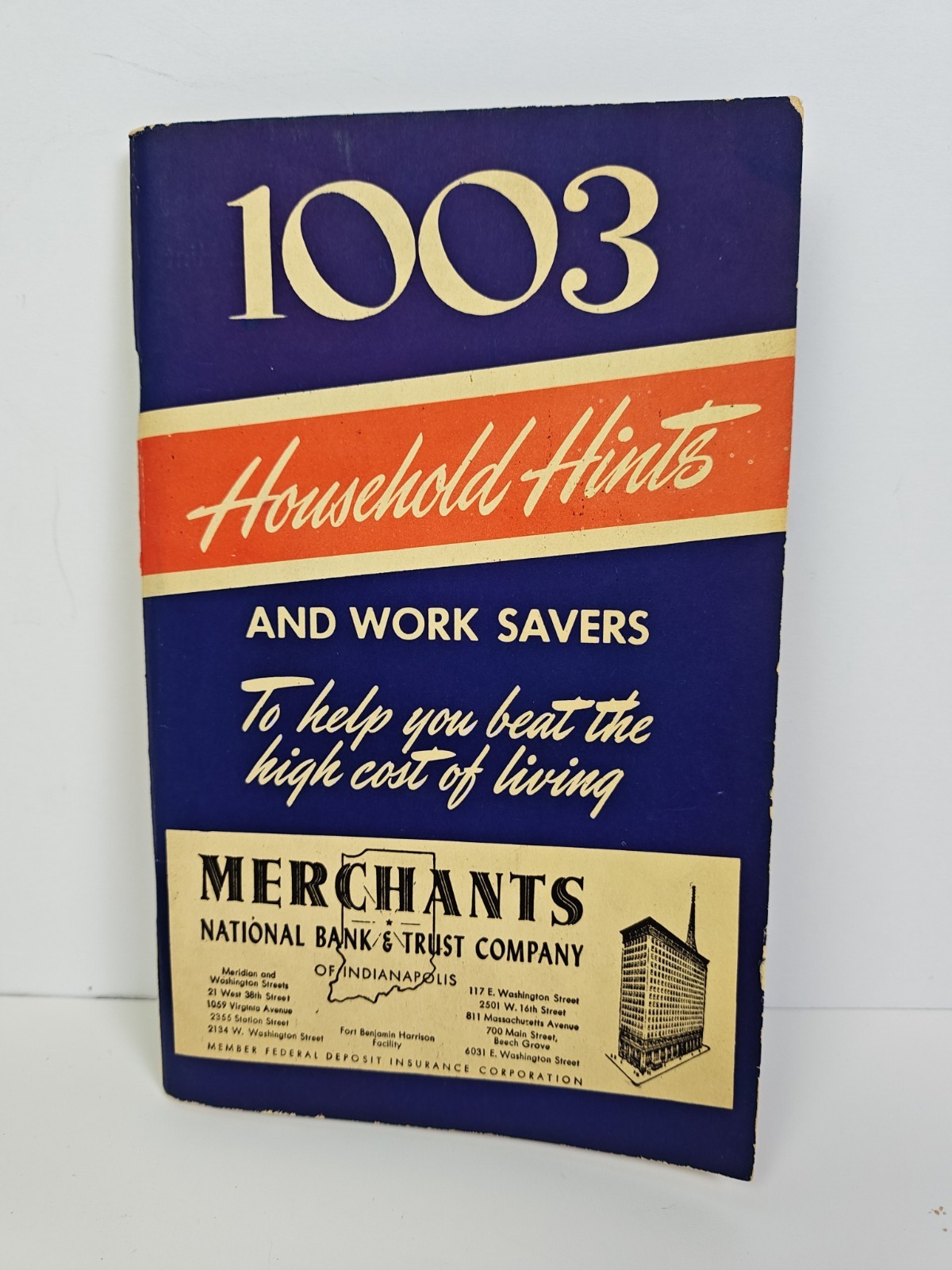 1003 Household Hints & Work Savers 1951 Merchants Bank & Trust Indianapolis