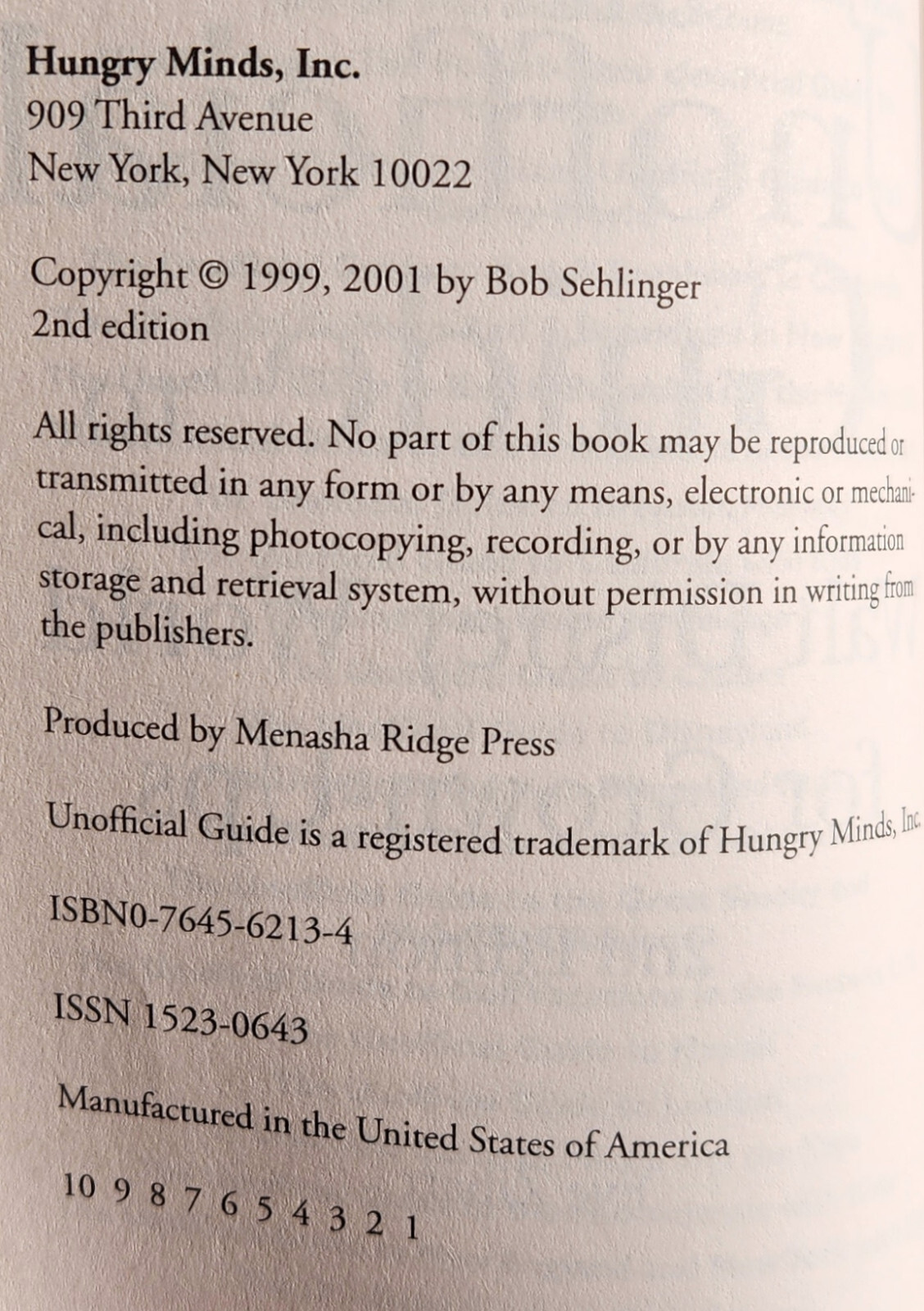 The Unofficial Guide To Disney World For Grown-Ups 2001 Paperback 178 Pages