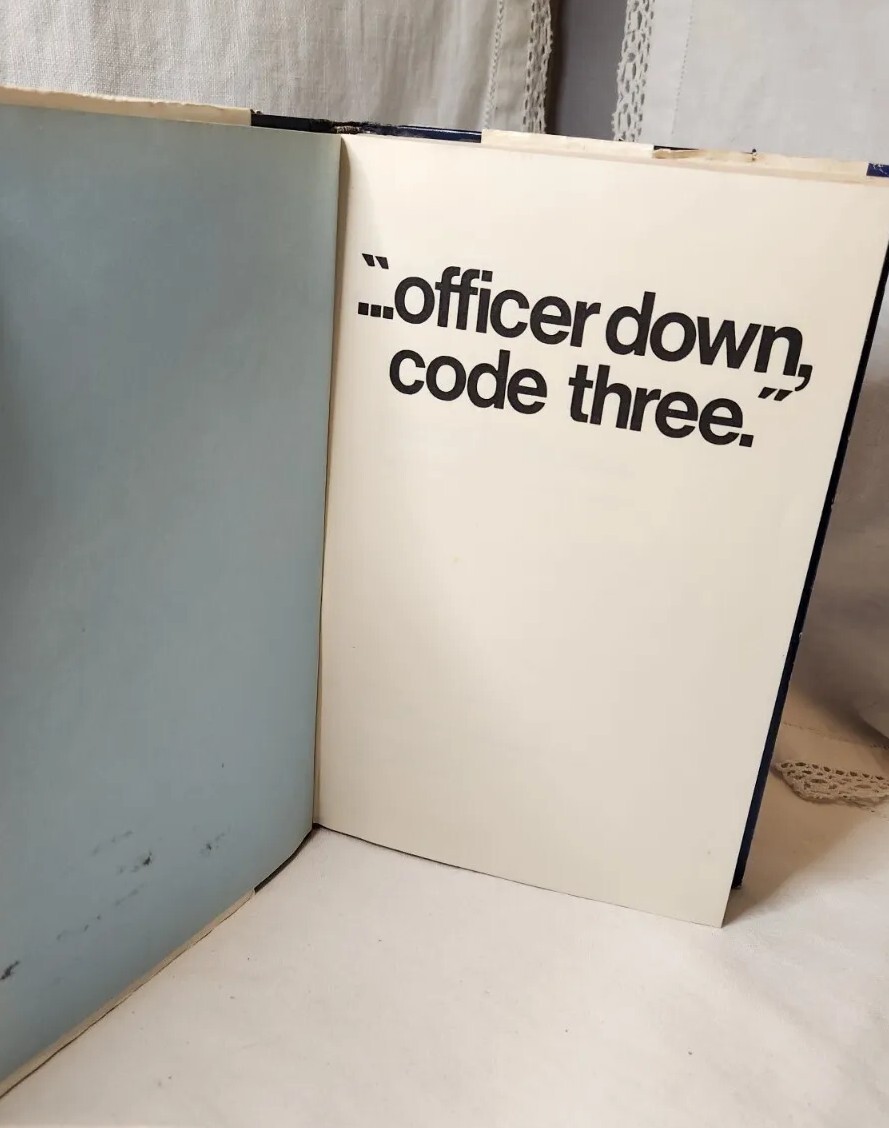 1979 Officer Down Code Three Pierce Brooks Police Law Enforcement HC DJ Book Vtg