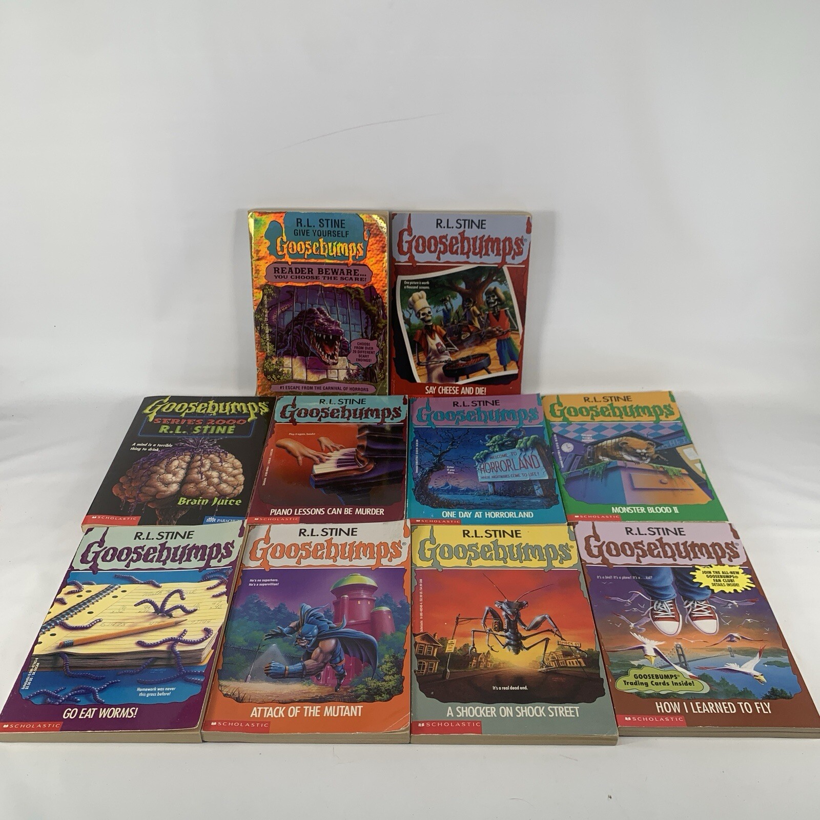 RL Stine Goosebumps PB Books Lot of 10 Numbered 1 4 12 13 16 18 21 25 35 52