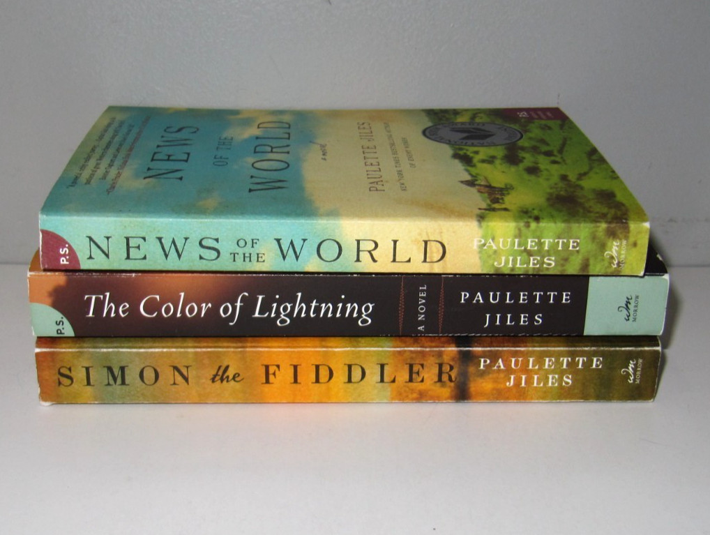 Lot of 3 books by Paulette Jiles TPB News of the World Color of Lightning Simon