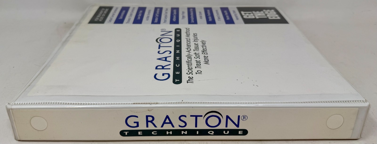 2001 2nd Ed. Graston Technique Instruction Manual Binder Book M. Terry Carey, MS
