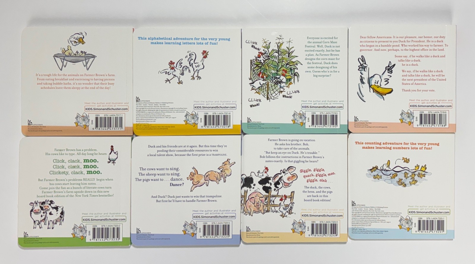 The Complete Barnyard Collection 8 Boxed Board Books Little Simon Edition 2012