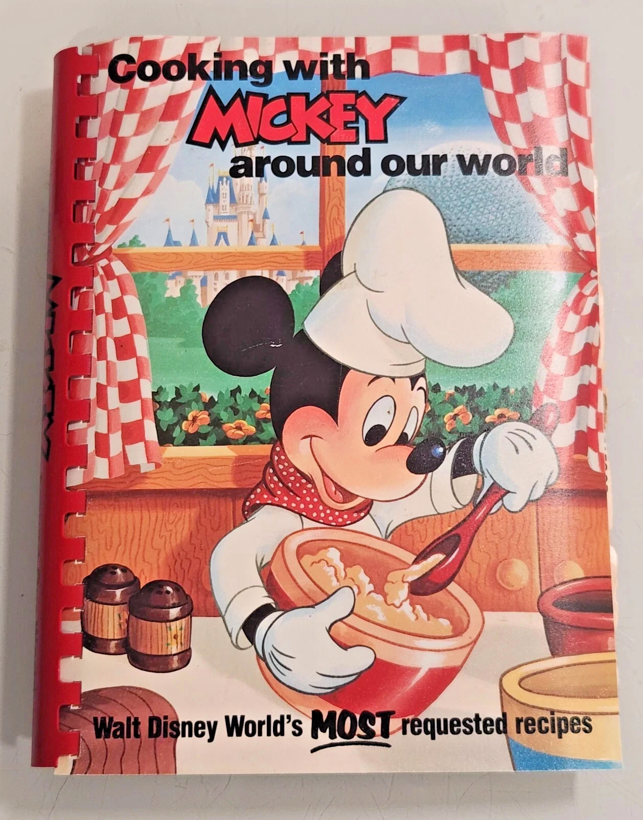 Cooking With Mickey Around Our World Cookbook Spiral 298 Pages Disney Recipes