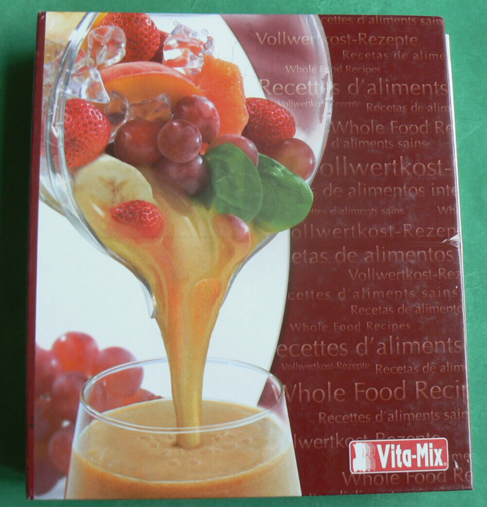 VITA-MIX 5200 lg.3-ring binder w/Tabs Cookbook 300+pages+Whole Grains ckbk,easel