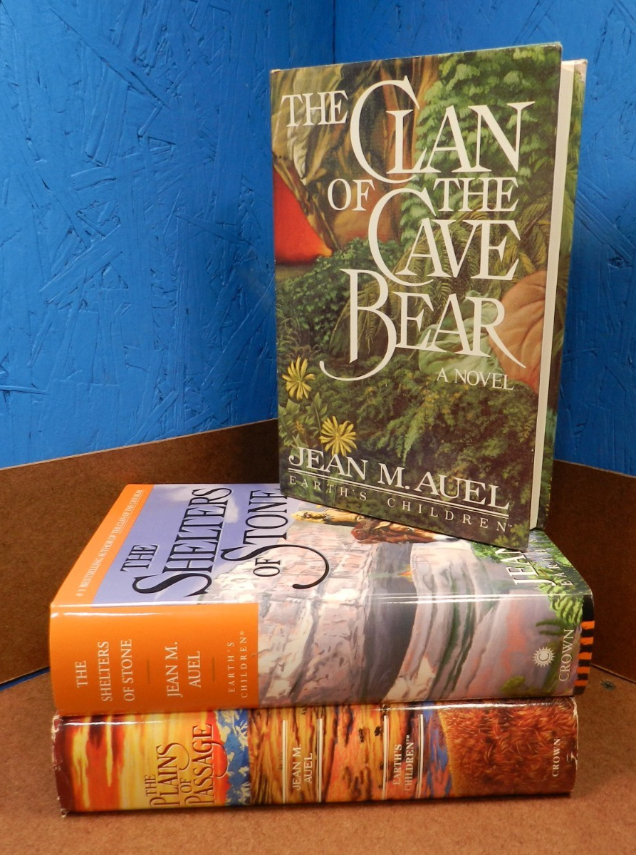 Jean M. Auel CLAN OF THE CAVE BEAR, PLAINS OF PASSAGE & SHELTERS OF STONE EUC