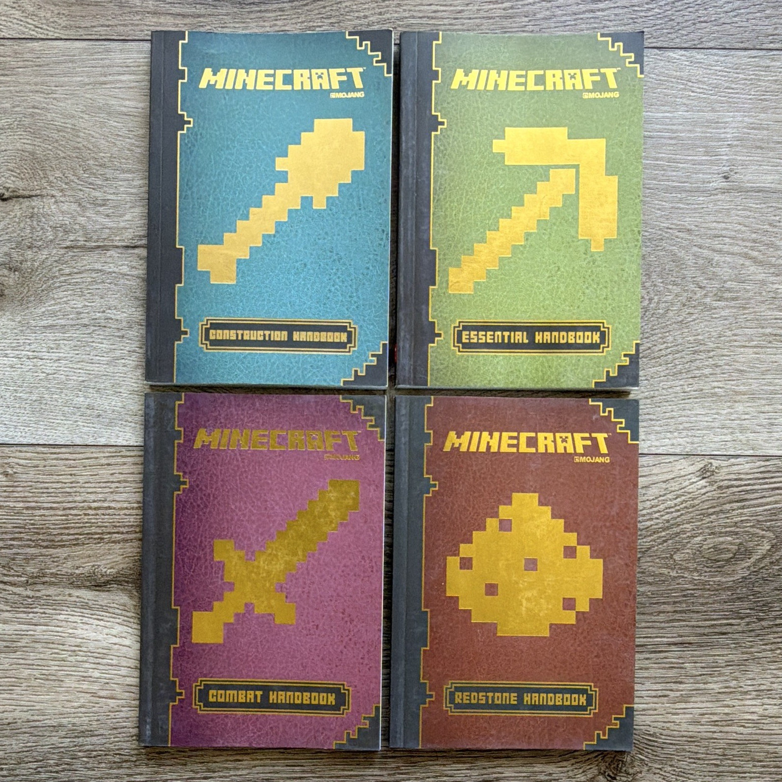 Minecraft Handbooks Set: Essential, Construction, Combat, Redstone Paperback