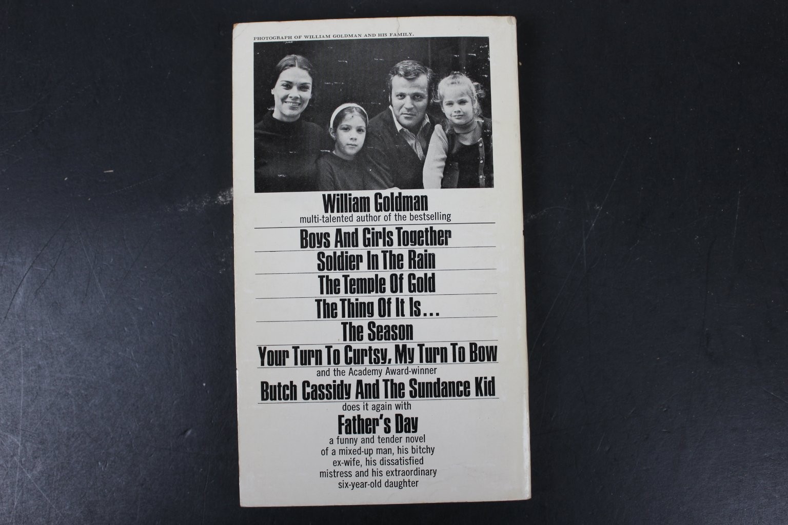 Father’s Day William Goldman 1972 Bantam Book Paperback Fiction Novel PB