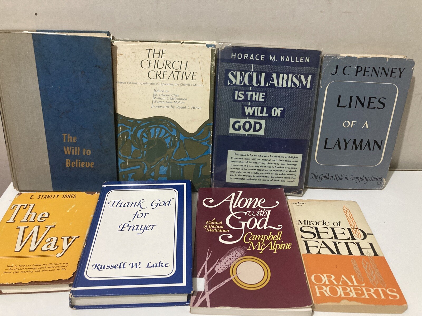 Lot of 8 Vintage Evangelical Christian Books Bible Pastor Theology Library – L2
