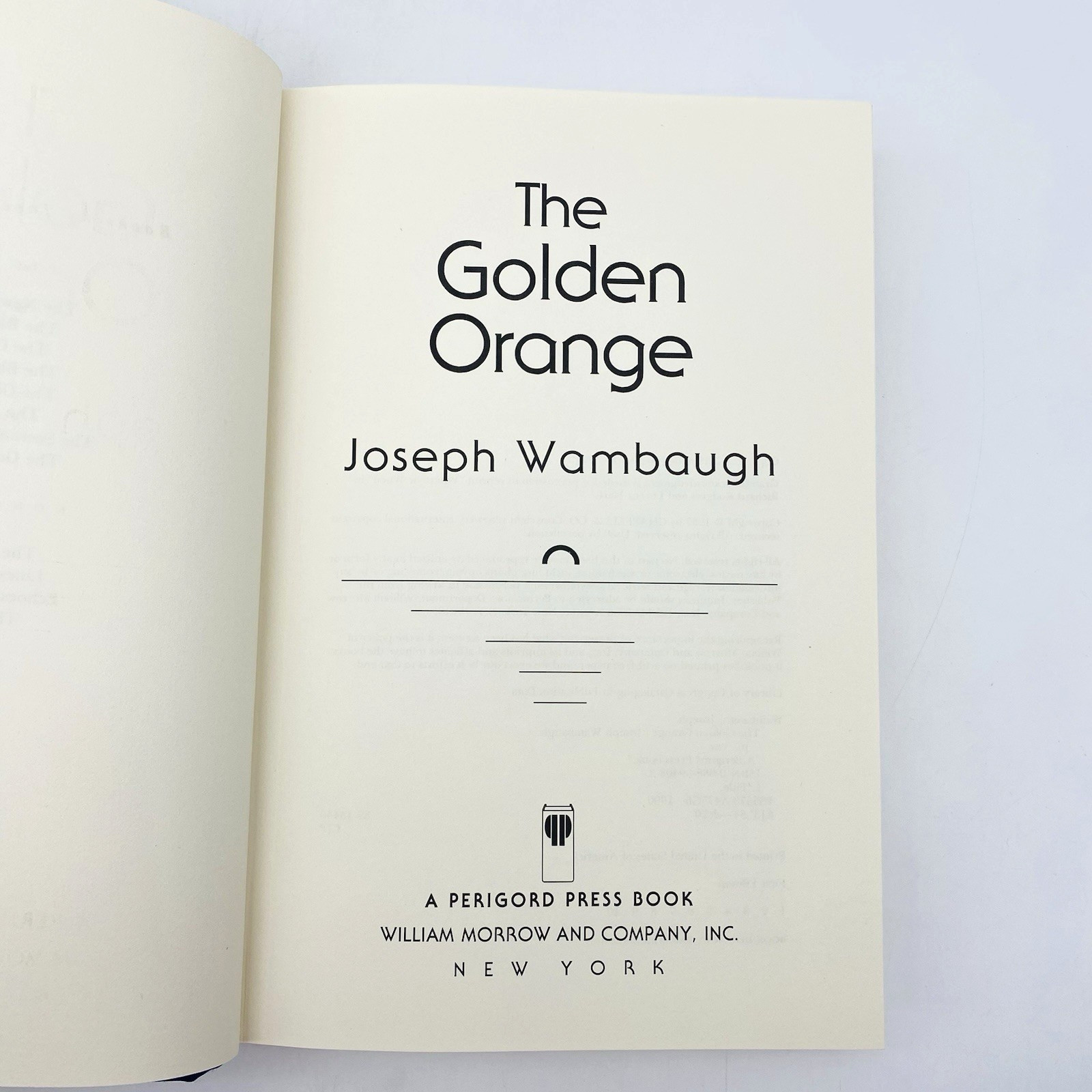 SIGNED The Golden Orange Joseph Wambaugh 1st Ed 1st Print Hardcover DJ