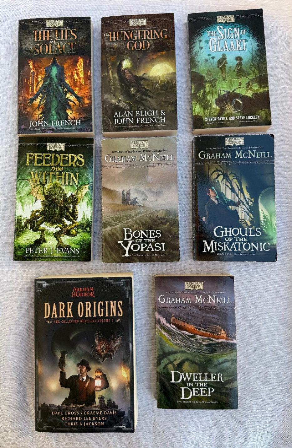 Arkham Horror Pb Lot of 8, Graham McNeill- Dark Waters Trilogy, feeders, glaaki