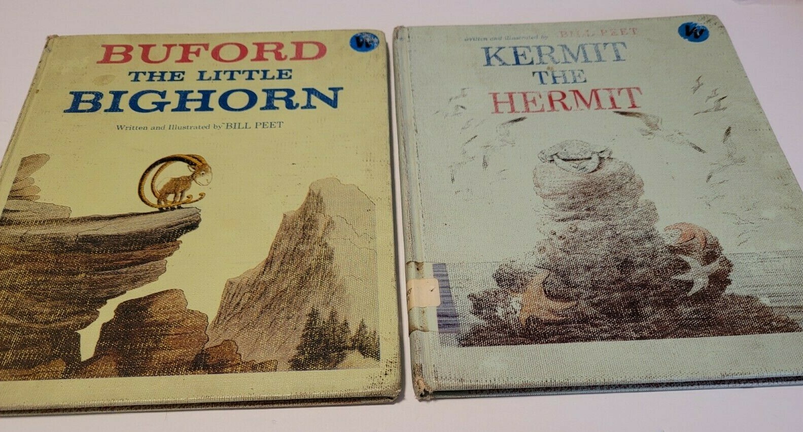 LOT 2 BILL PEET BOOKS Vtg Buford the Little Bighorn Kermit the Hermit 60’s RARE