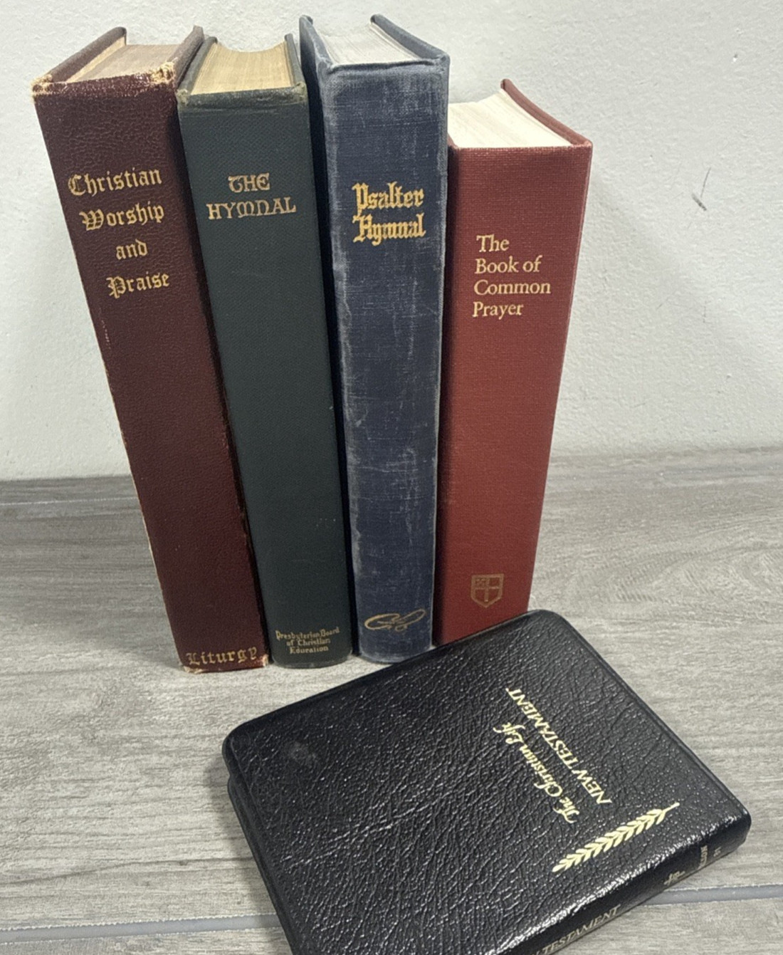 Church Hymnals & Bibles Mixed Lot Psalter Books Prayer VTG Antiques