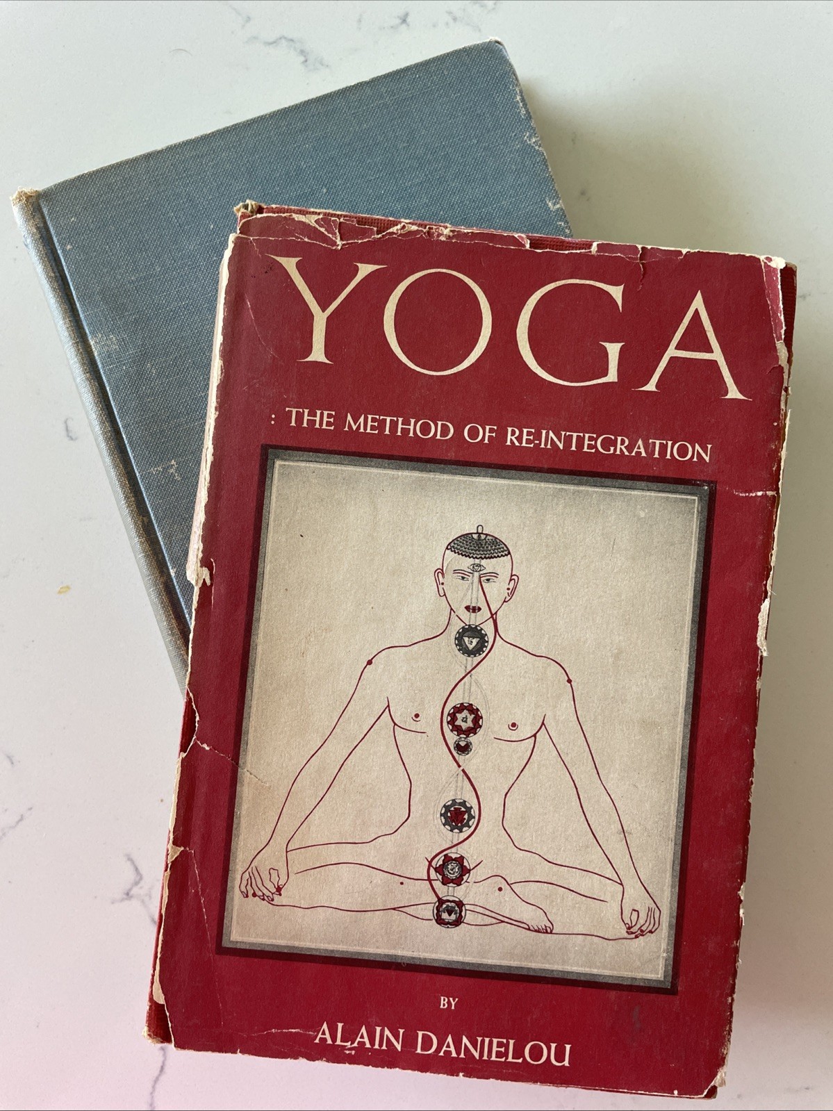 LOT of 2 Vintage Yoga Books by Alain Danielou (Perfect Health / Re-Integration)