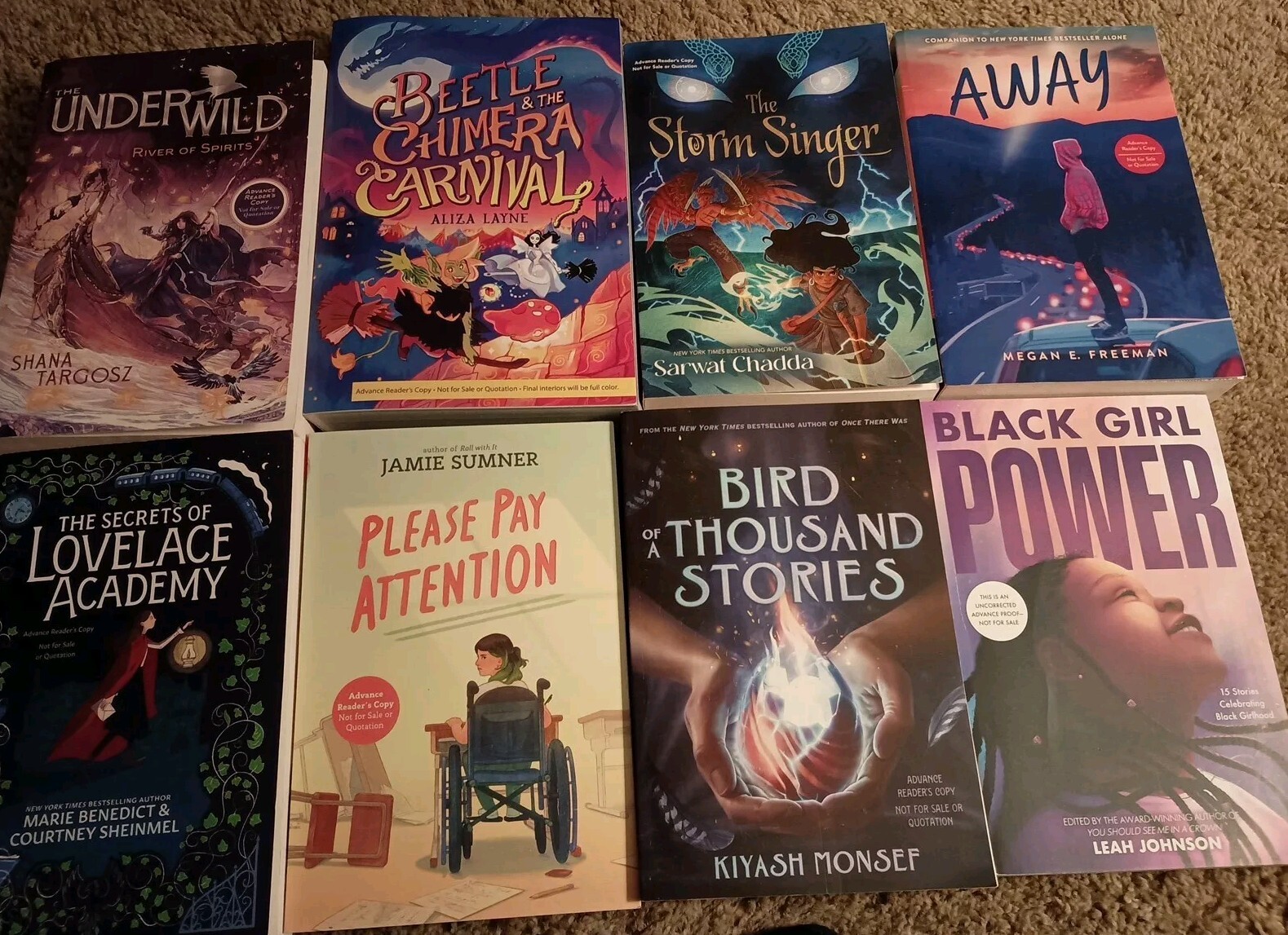 Uncorrected Proof, ARC, Advanced Readers Copy Lot Of 8 Mixed Authors 2024 & 2025