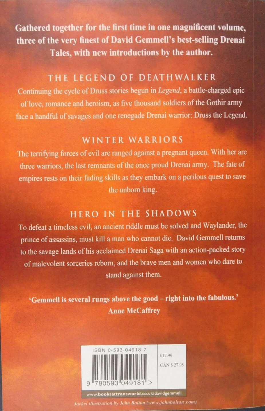 DAVID GEMMELL Volume 3 DRENAI TALES Trade SC DEATH, WARRIERS & SHADOWS 944 pages
