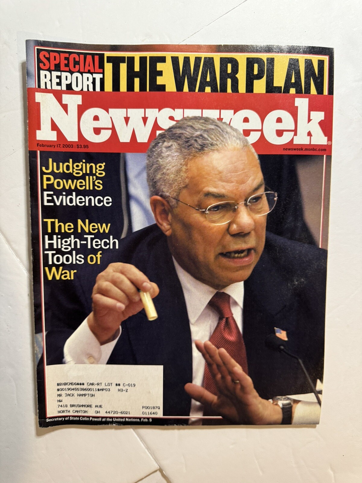 Newsweek Magazine February 17 2003 Colin Powell The War Plan M436