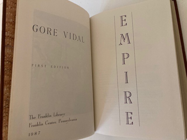 Empire by Gore Vidal (1987, HC) SIGNED 1st Franklin Library Edition SEALED