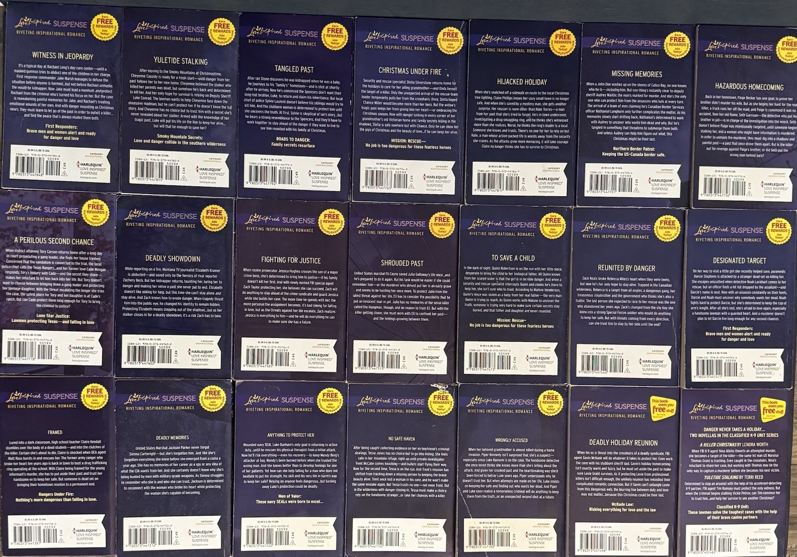 152 Love Inspired Suspense 2010-2019- All books pictured