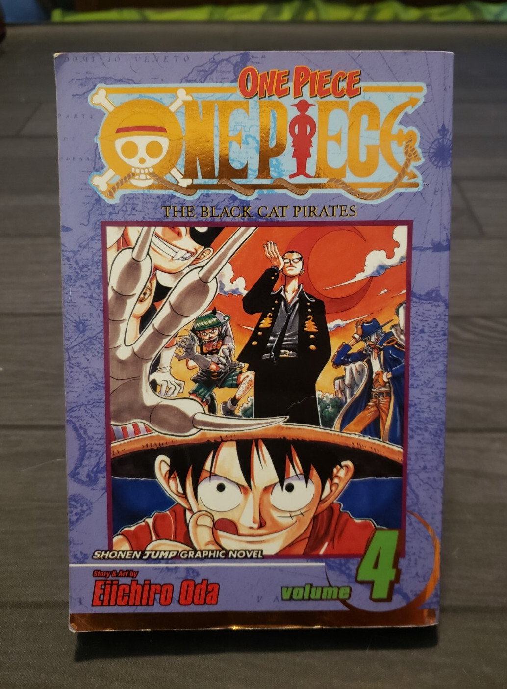 (B) One Piece Volume 4, Gold Foil Cover (1st Ed.) by Eichiro Oda