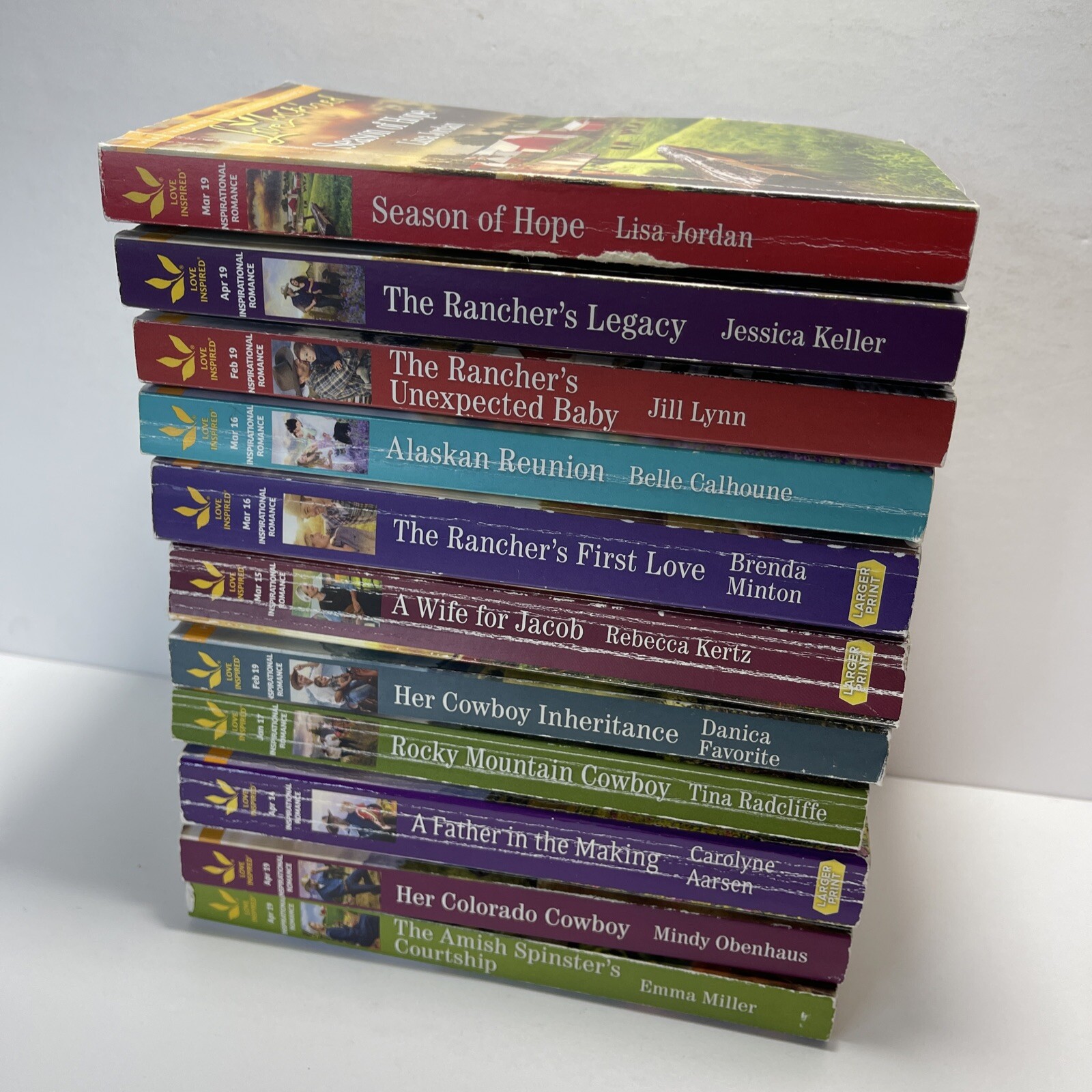 11x Love Inspired Inspirational Romance Novel Books (Paperback)