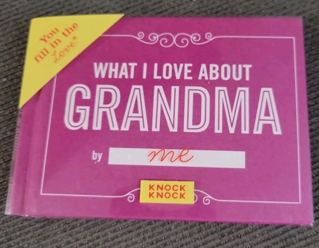 Knock What I Love about Grandma Fill in the 4.5 x 3.25-inches,