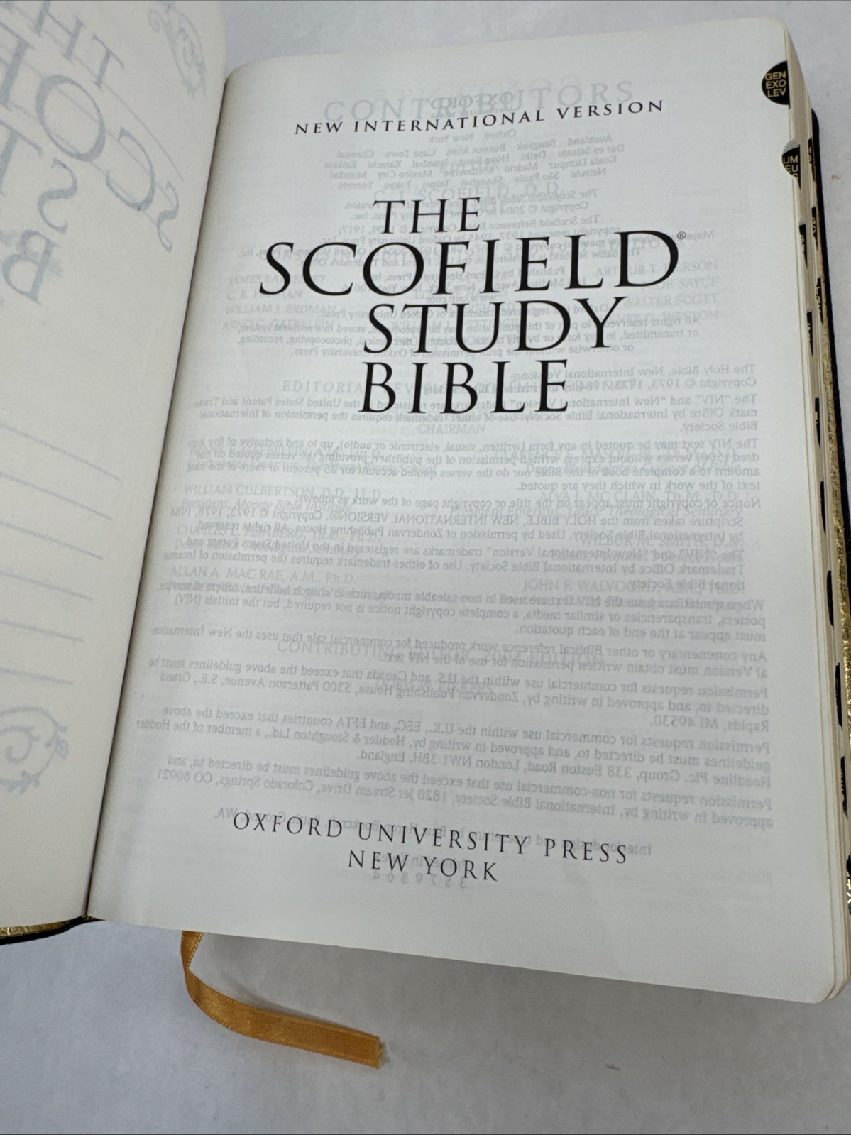 Holy Bible Scofield Study System NIV Red Letter Thumb Index Oxford Press 2004