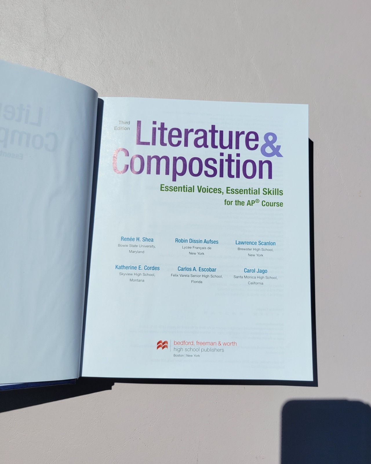 Literature & Composition Essential Voices Essential Skills AP Course 3rd Edition