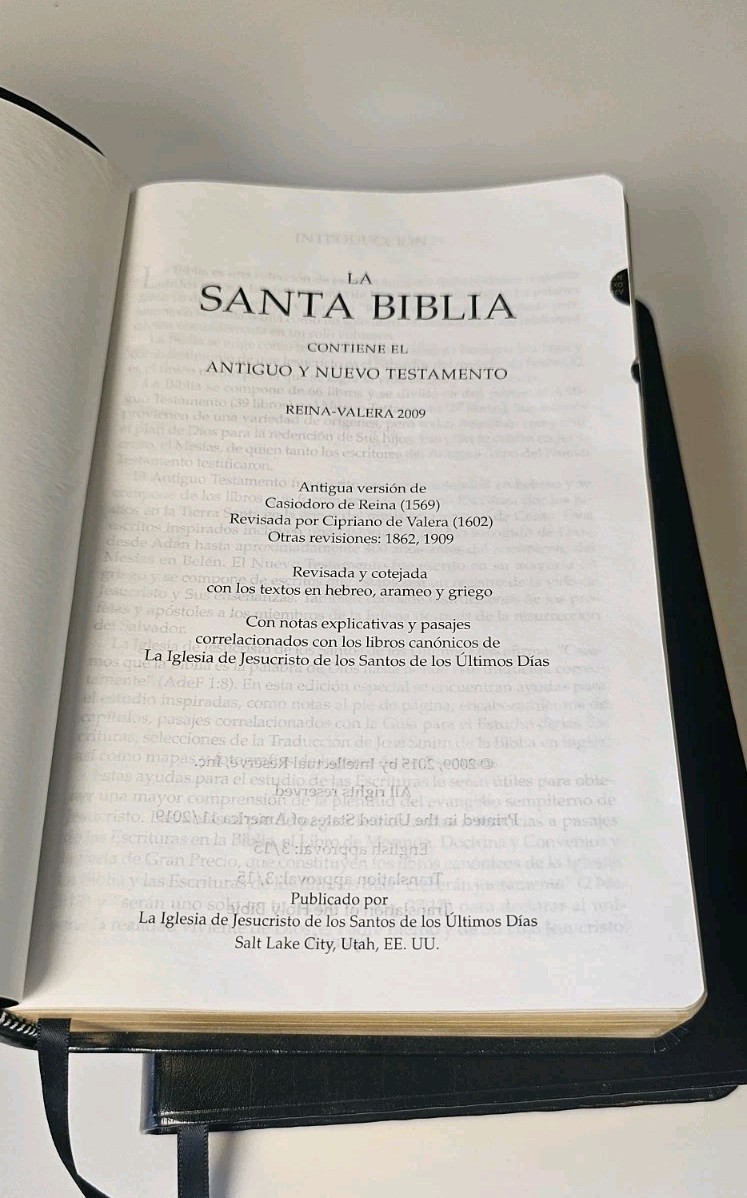 LDS Spanish Split Quad Scripture Set Black Leather 8.5″ X 5.5″ Book Of Mormon
