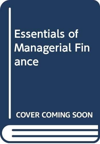 Essentials of managerial finance, Weston, J. Fred, Very Good Book