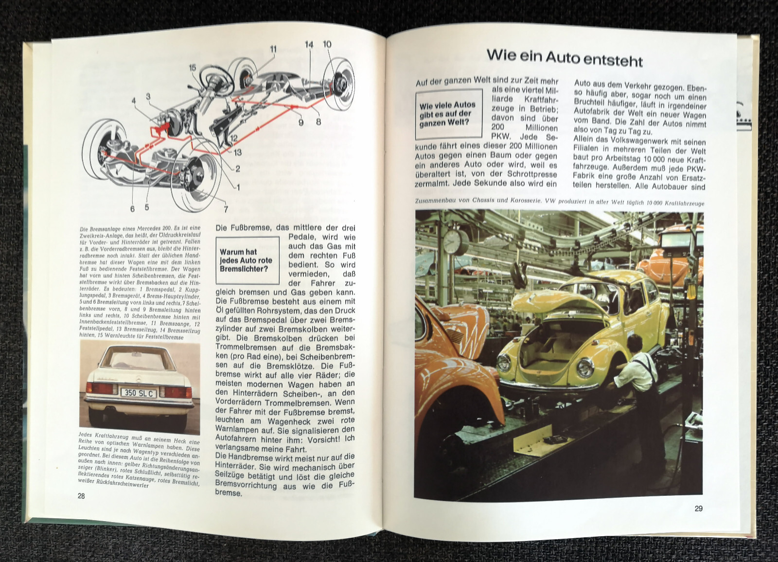 WAS IST WAS Buch “Das Auto”, Band 53, 210 x 280 mm, 48 S., 1974, Gebraucht!