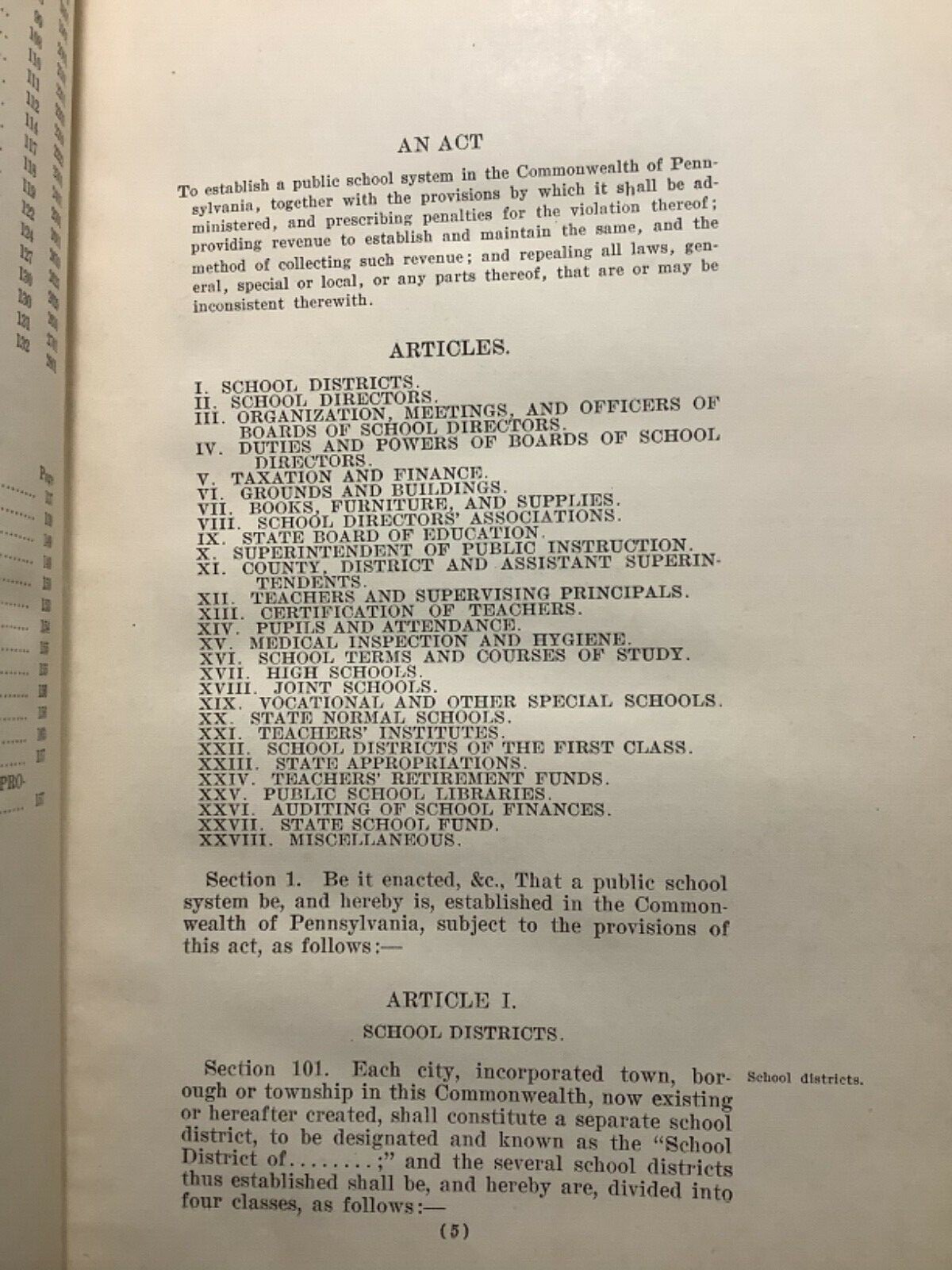 1913 School Laws of Pennsylvania. Hardcover. 218 pages. Vintage.
